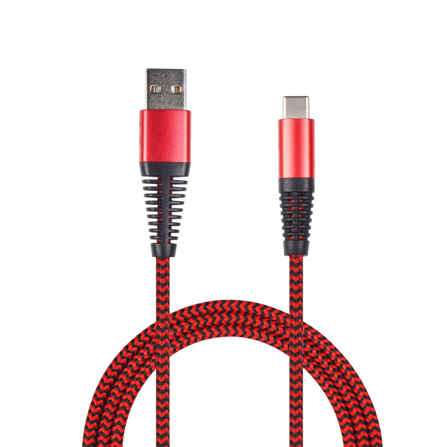Kabelis USB 2GO USB-A - USB-C 1 m Raudona (795947)