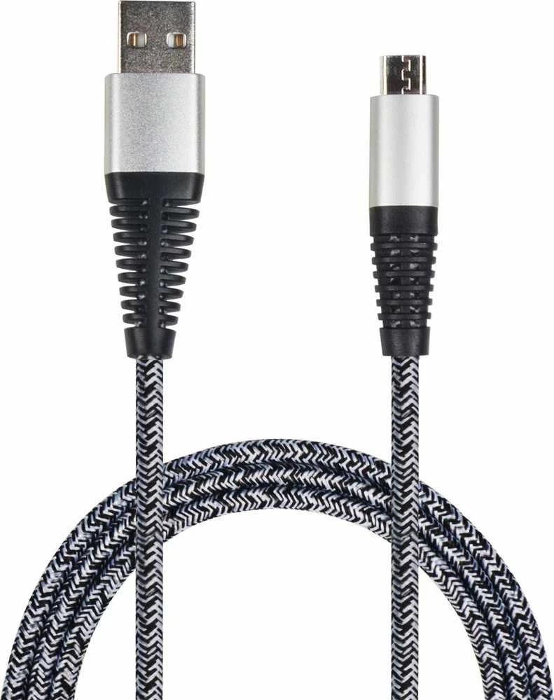 Kabelis USB 2GO USB-B - micro-B 1 m Sidabrinė (795951)