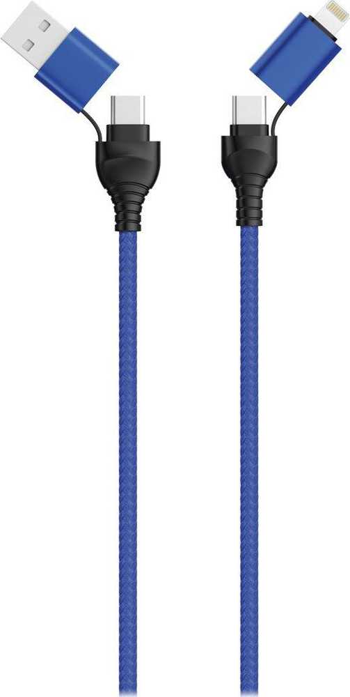 USB kabelis 2GO USB-A - USB-C 1.2 m mėlyna (797368)