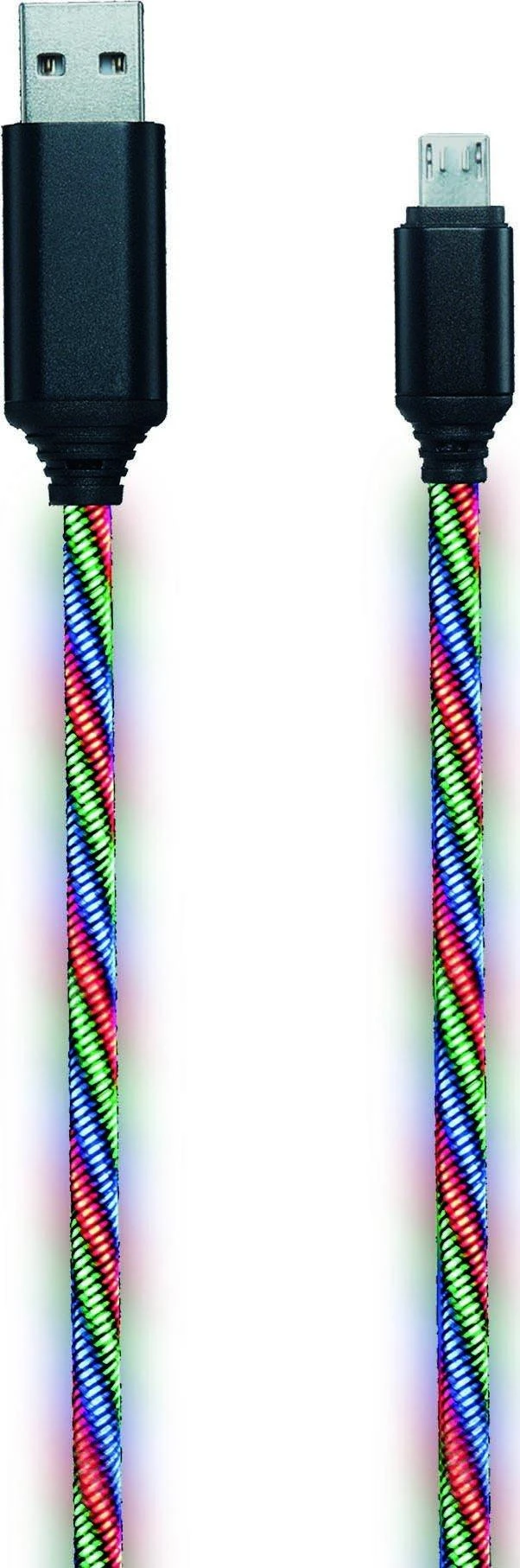 USB laidas 2GO USB-A - microUSB 1 m Multicolor (797145)