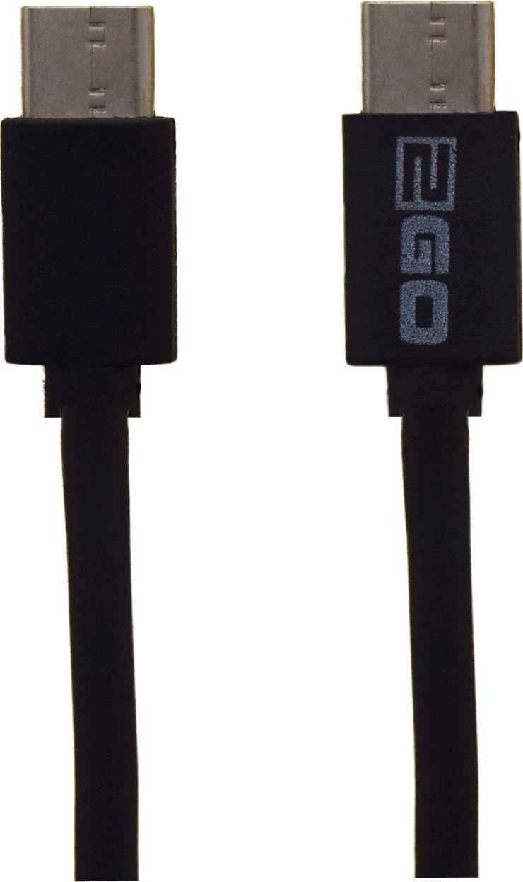 USB kabelis 2GO USB-C - USB-C 1 m Juodas (795849)