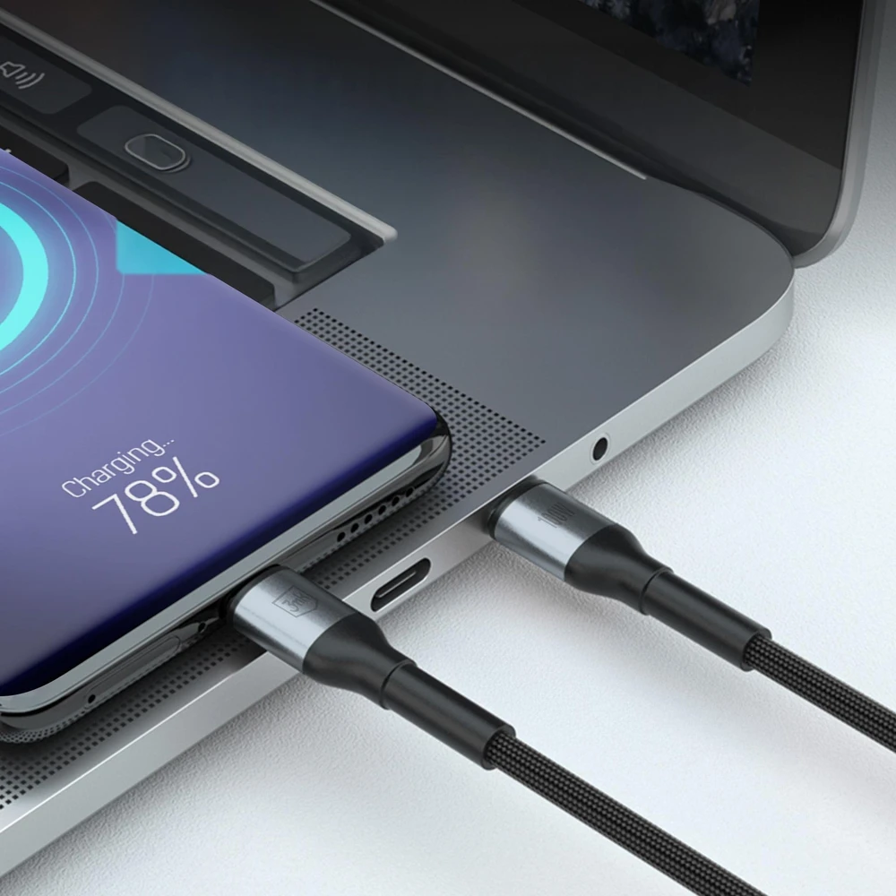 3Mk Protection 3mk Hyper Cable N-SERIES USB-C / USB-C 1.5m PD 3.0 QC 3.0 20V / 5A 100W - juodas