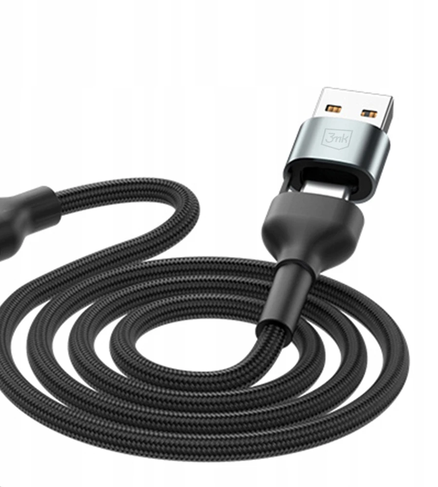 3Mk apsaugos priedai - 3mk Hyper Cable N-SERIES 6 in 1 C/A į C/Lightning/Micro 1.2m QC 3.0 9V/2A 18W Juodas