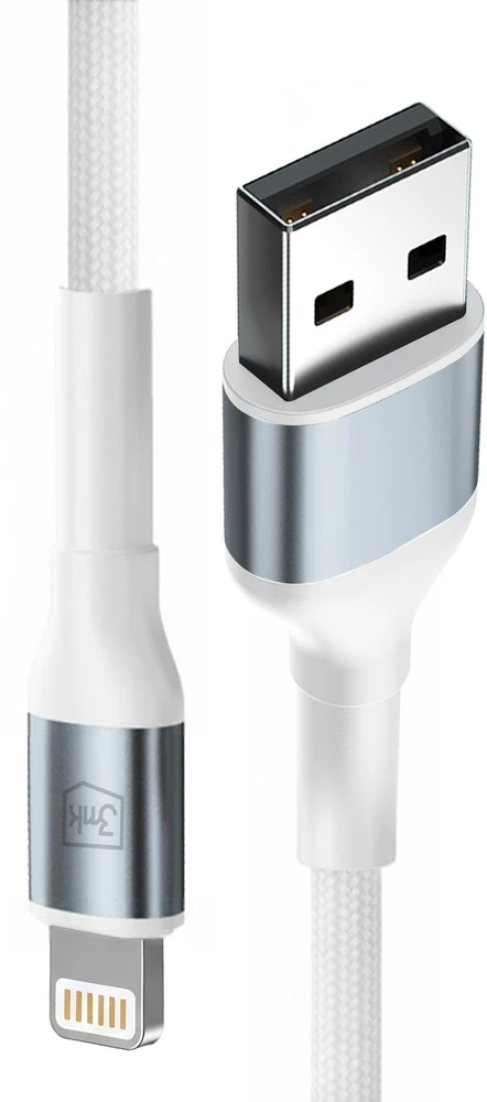 3Mk apsauga 3mk 3mk kabelis 3mk Hyper kabelis N-SERIES USB-A / Lightning 2m 5V/2.4A 12W / baltas