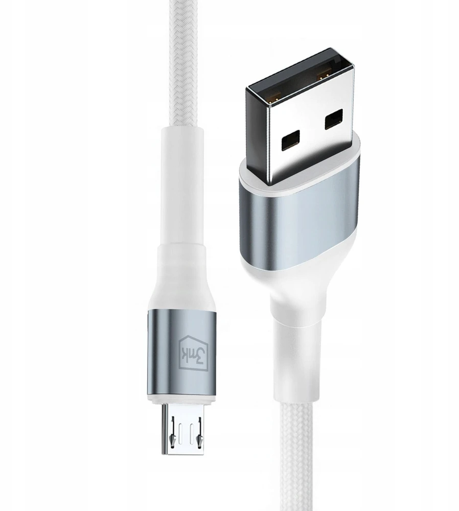 3Mk Protection 3mk Hyper Cable N-SERIES USB-A / MicroUSB 1m 5V/2.4A 12W / baltas