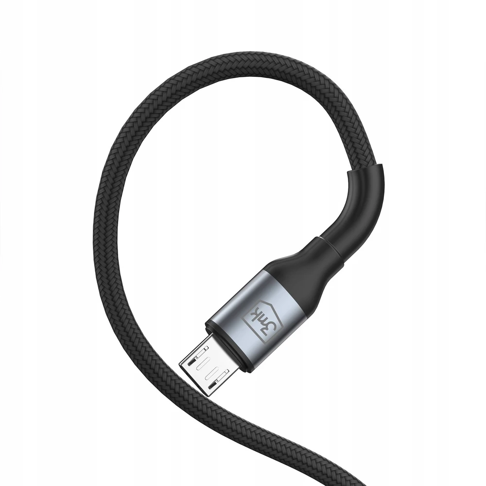 3Mk Protection 3mk Hyper Cable N-SERIES USB-A / MicroUSB 1m 5V/2.4A 12W / juodas