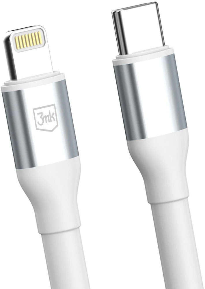 3Mk Protection 3mk Hyper Cable N-SERIES USB-C / Lightning 3m PD 3.0 9V/3A 27W - baltas
