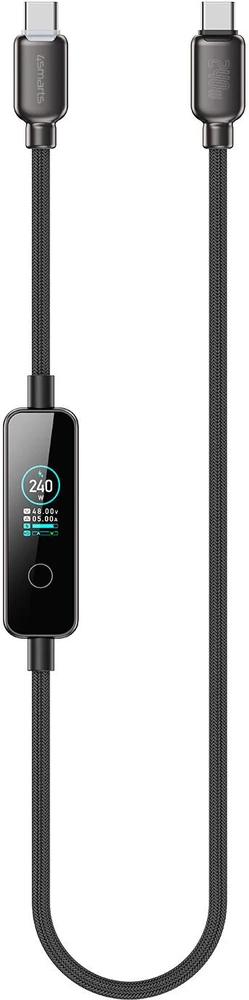 Kabelis 4smarts ScreenCord 240W USB-C/USB-C 1.2 m juodas