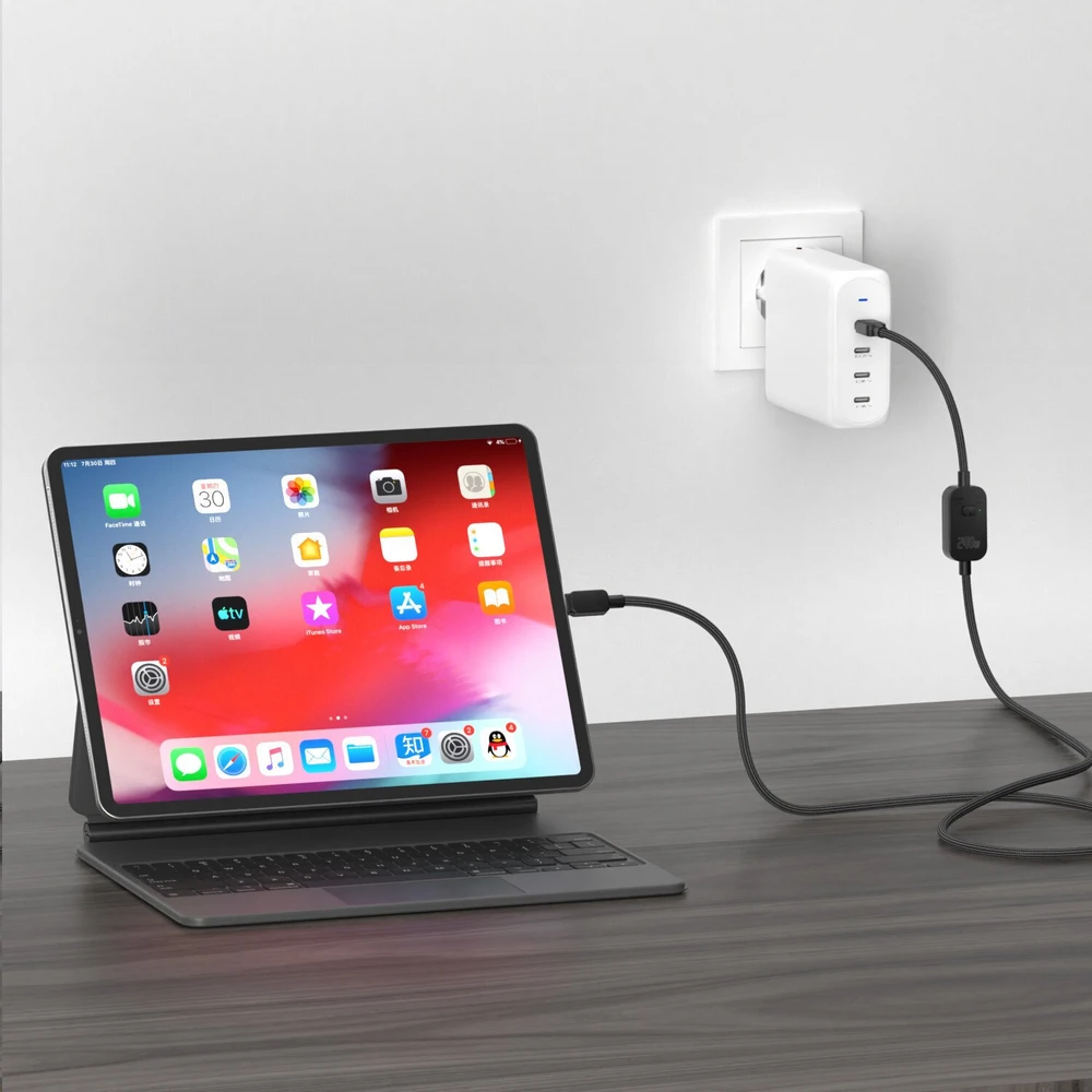 Kabelis USB 4smarts USB-C Kabelis PrivacyCord 240W 1,2m, juoda (541887)