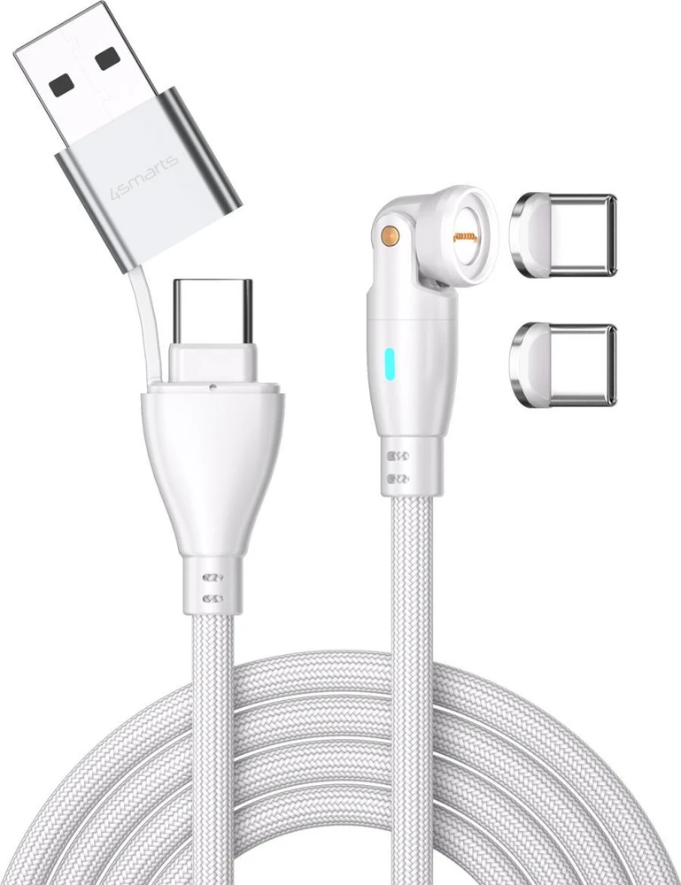 USB kabelis 4smarts USB-C - USB-C 1.8 m Baltas (541236)