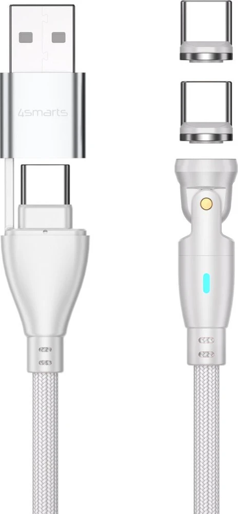 USB kabelis 4smarts USB-C - USB-C 1.8 m Baltas (541236)