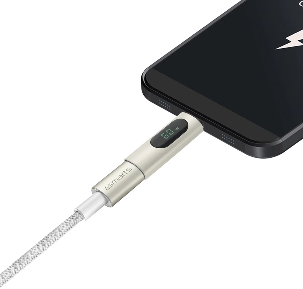 Kabelis USB 4smarts USB-C - USB-C 3 m Baltas (540656)