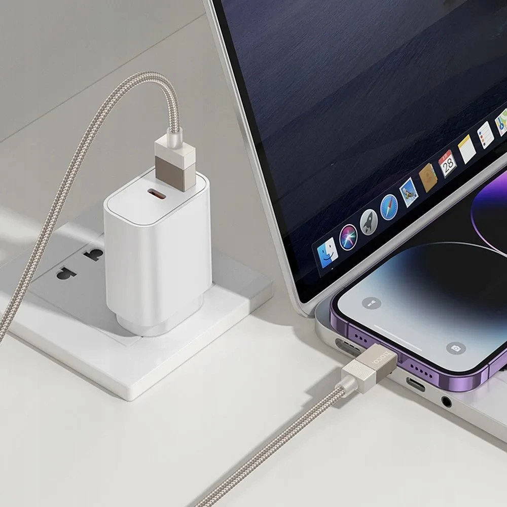 USB A tipo į „Lightning“ tipo laidas Hoco 2,4A, 1 m, X110, auksinis