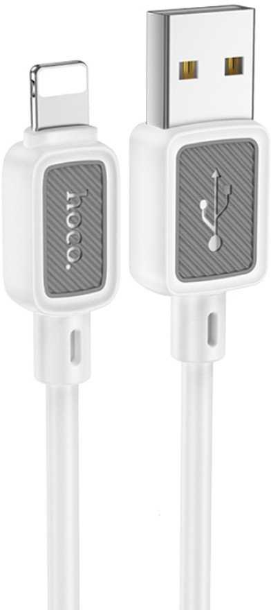 USB A tipo į „Lightning“ tipo laidas Hoco 2,4A, 1 m, X108, baltas