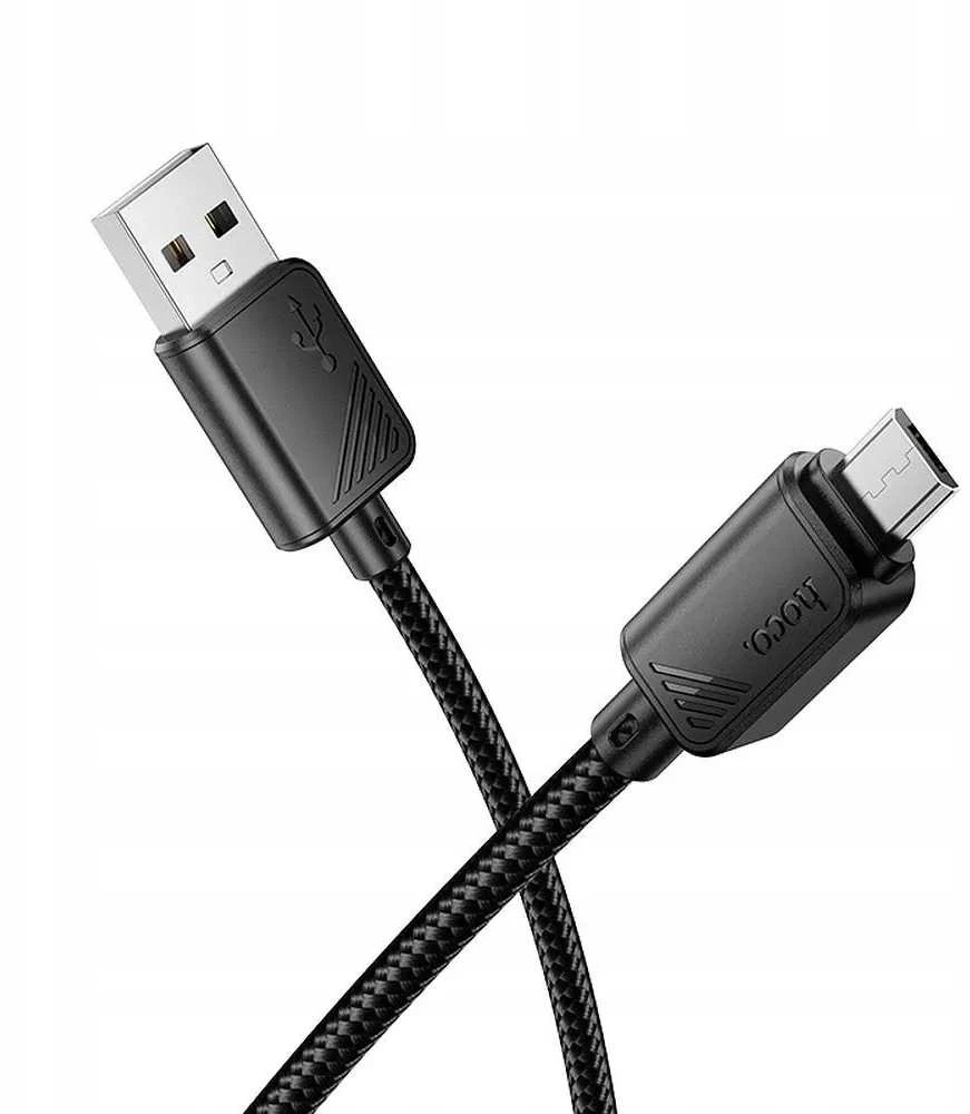 Cable USB A to Micro USB Hoco 2,4A 1 m X113 juodas