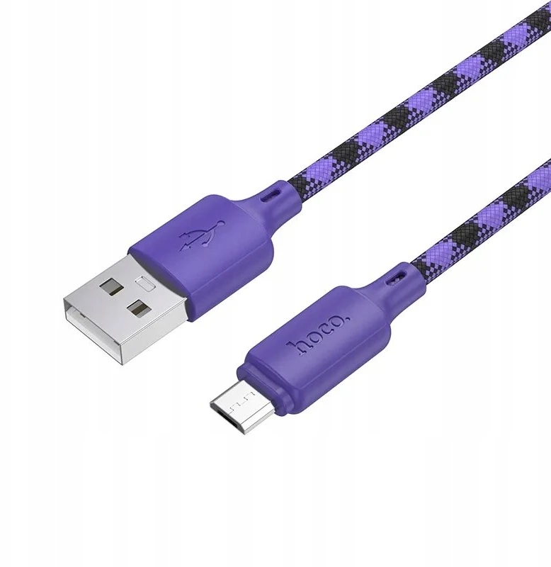 USB A į Micro USB kabelis Hoco 2,4A 1 m X116 gradientinis violetinis