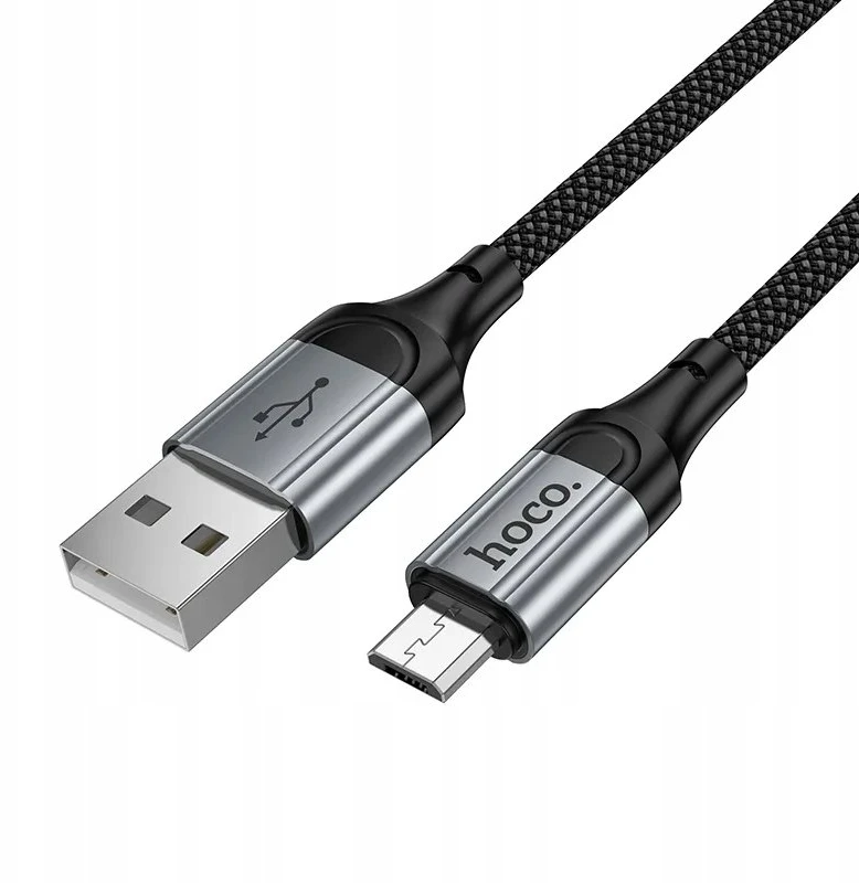 Cable USB A to Micro USB Hoco 2,4A 1,5 m X121 juodas