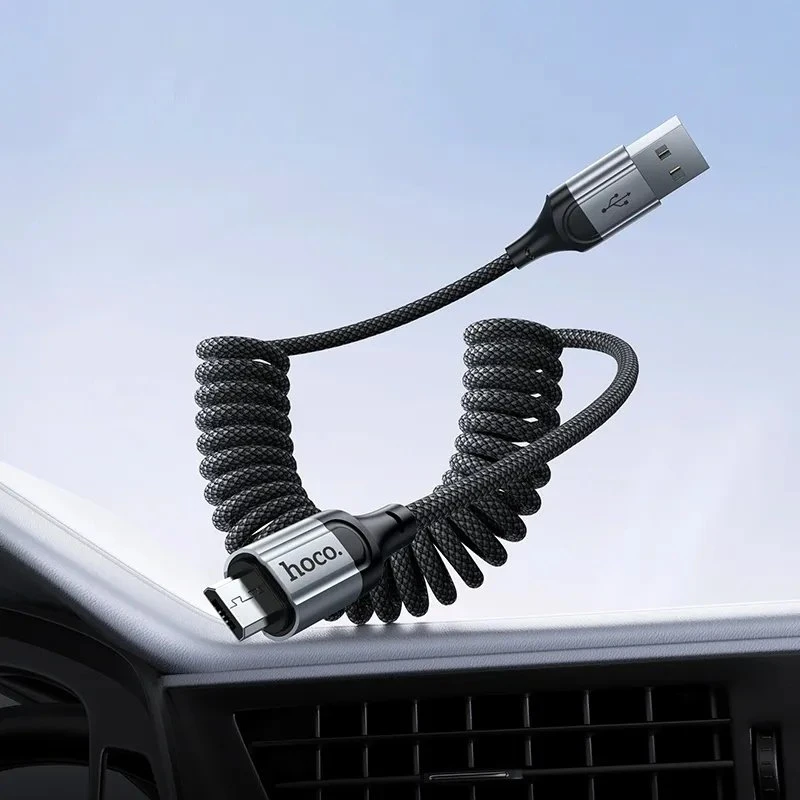 Cable USB A to Micro USB Hoco 2,4A 1,5 m X121 juodas