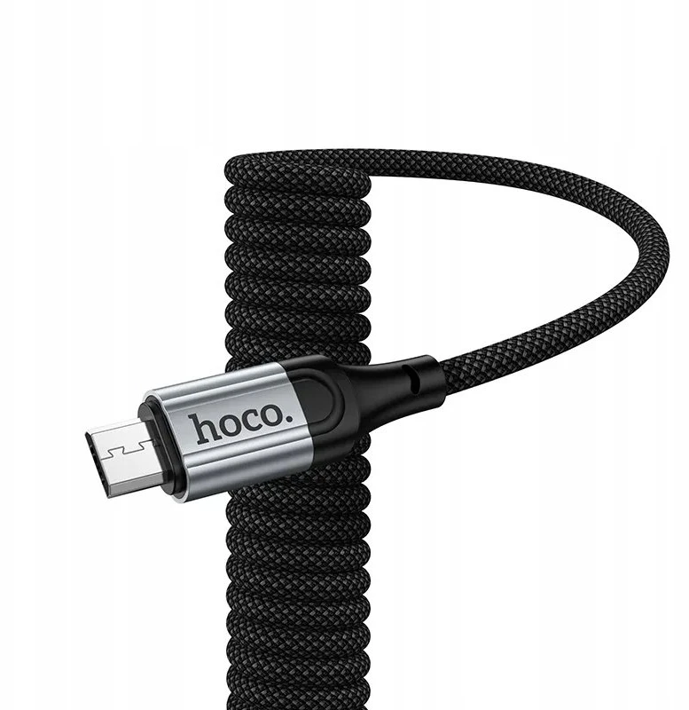 Cable USB A to Micro USB Hoco 2,4A 1,5 m X121 juodas