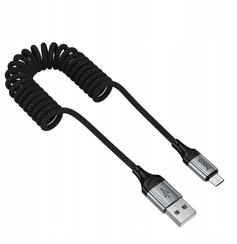 Cable USB A to Micro USB Hoco 2,4A 1,5 m X121 juodas