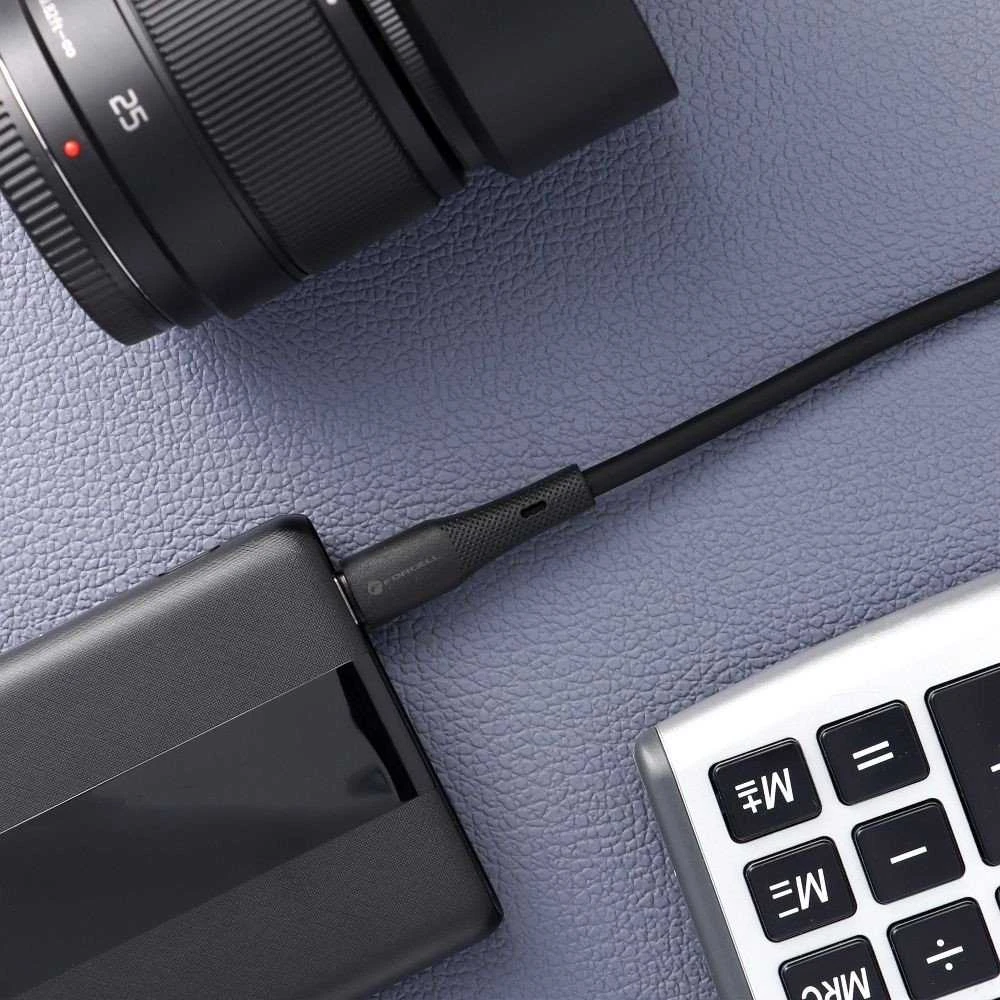 USB A į USB C laidas Forcell F-Energy QC4.0 3A 66W silikoninis 1 m C342 juodas