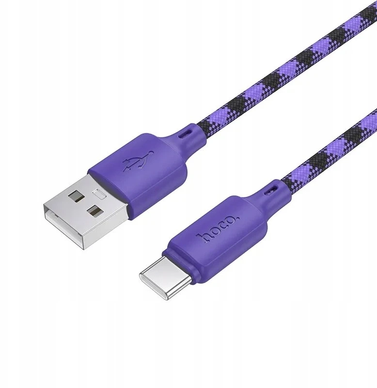 USB A į USB C laidas Hoco 3A 1 m X116 gradientinis violetinis