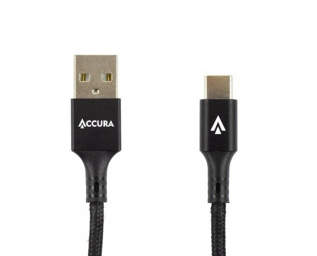 Accura USB 2.0 - USB-C 1.0m juoda