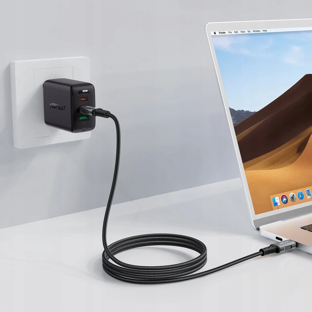 Laidas iš USB-C į USB-C Acefast C1-09, 48 W, 1 m (juodai pilkas)