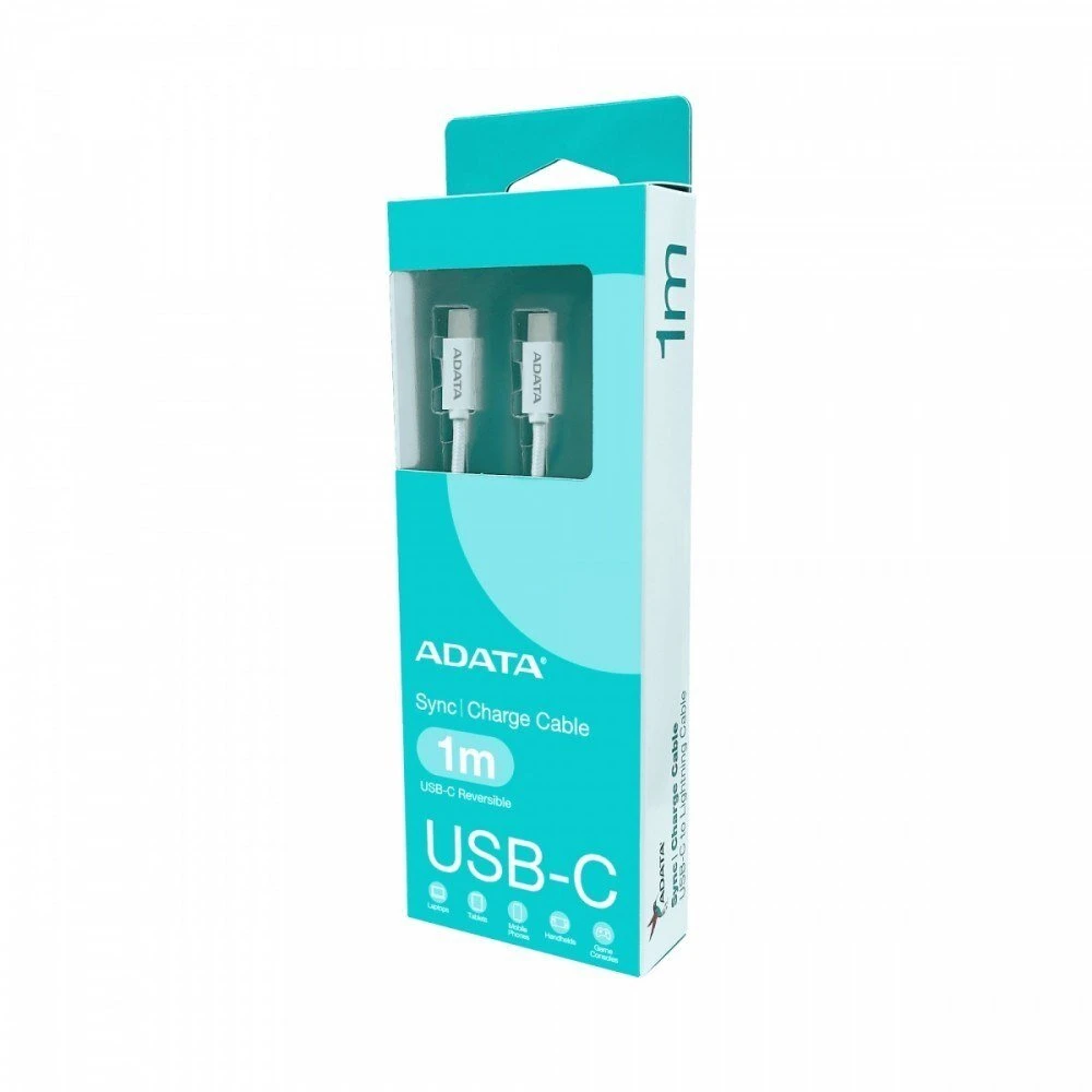 ADATA Kabelis usb-c do usb-c 2.0/100w 100cm balta