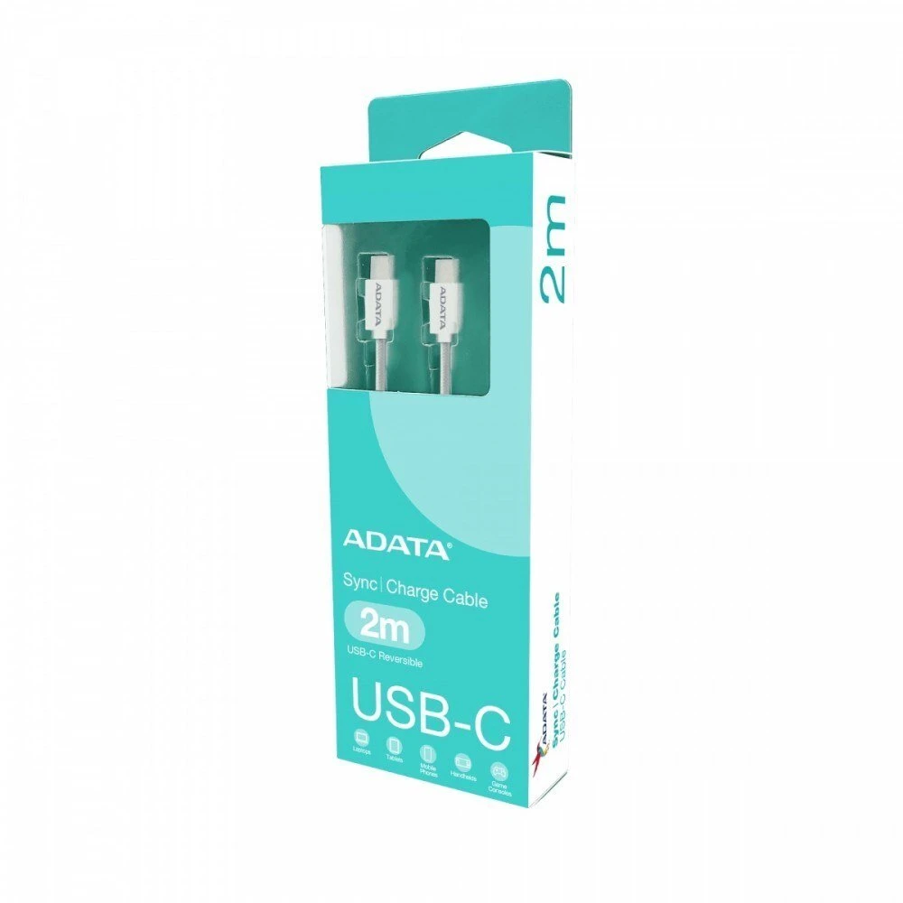 ADATA Kabelis usb-c do usb-c 2.0/100w 200cm balta