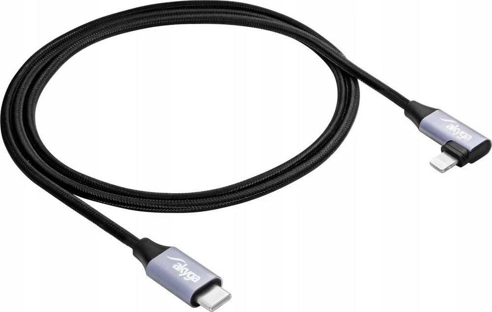 AKYGA Cable USB AK-USB-56 USB type C m / Lightning m Angle ver. 2.0 30W 1m