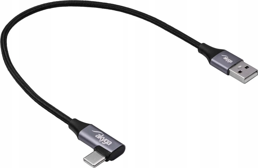 AKYGA Cable USB AK-USB-58 USB type A m / USB type C m Angle ver. 2.0 60W 0.3m