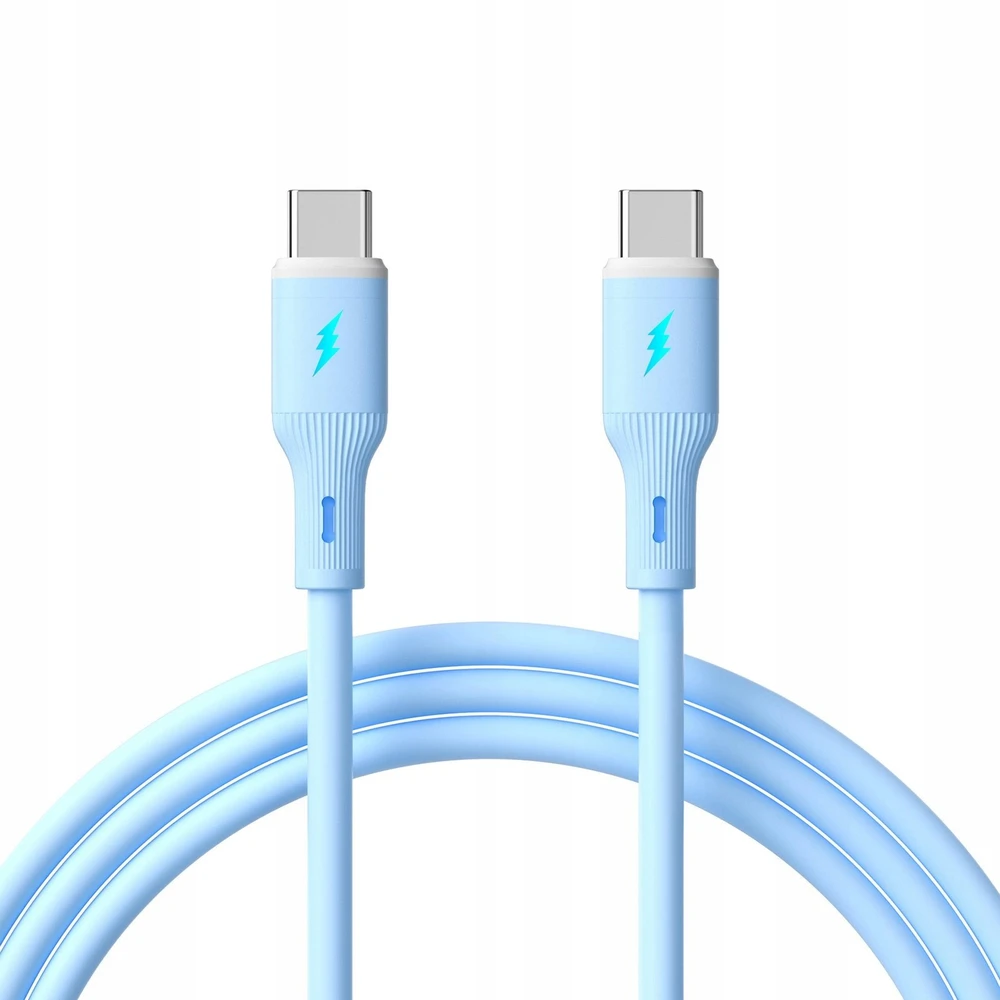 AKYGA Cable USB AK-USB-68 USB type C m / USB type C m ver. 2.0 60W 1m Mėlyna Silicone