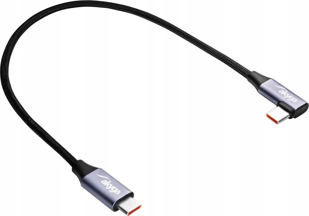 AKYGA Cable USB AK-USB-53 USB type C m / USB type C m Angle ver. 2.0 60W 0.3m