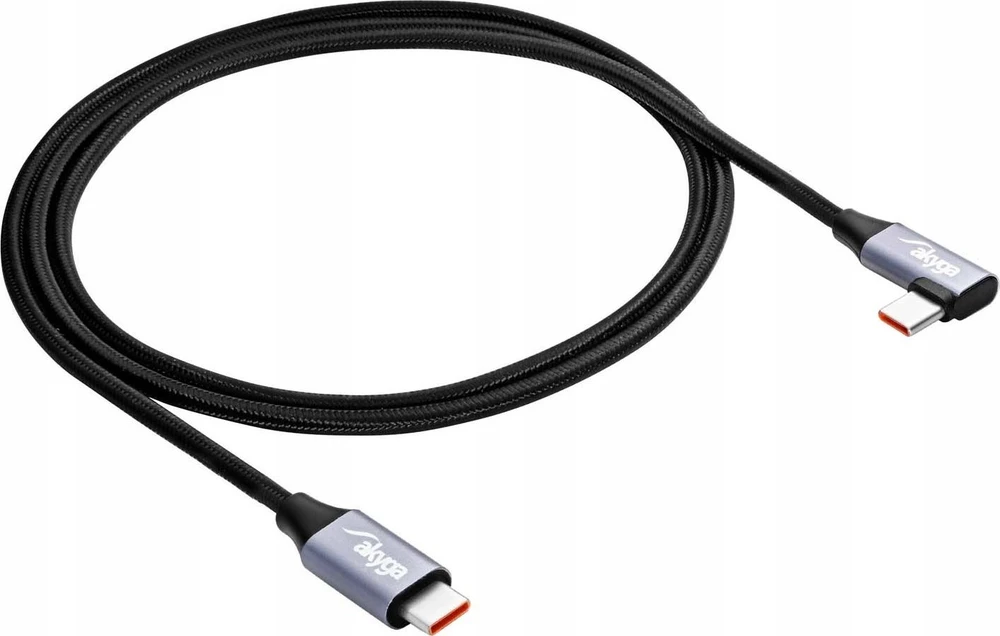 AKYGA Cable USB AK-USB-54 USB type C m / USB type C m Angle ver. 2.0 60W 1m
