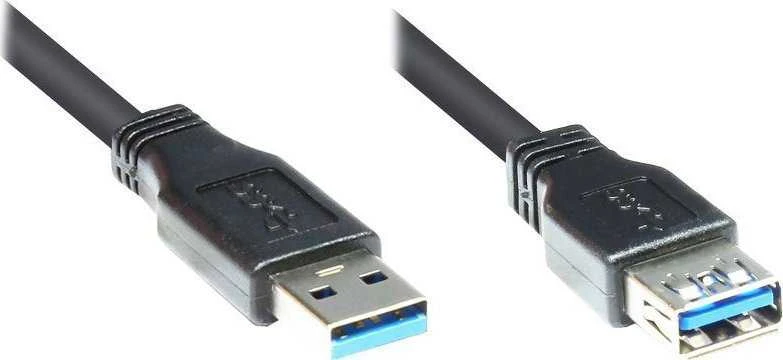 Good Connections Kabelis USB Alcasa USB-A - USB-A 1 m Juodas (2711-S01)