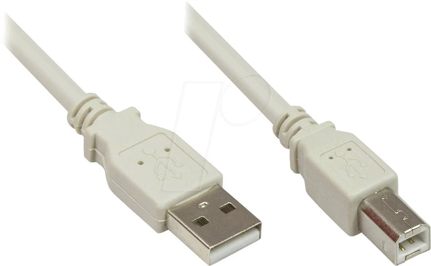 Good Connections USB kabelis Alcasa USB-A - USB-B 0.25 m Pilkas (2510-025)