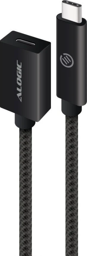 Kabelis USB Alogic USB 3.2 Przedłużający Typ C -C M/F 0,5 m Juodas (MU31CC-EXT-050BLK)