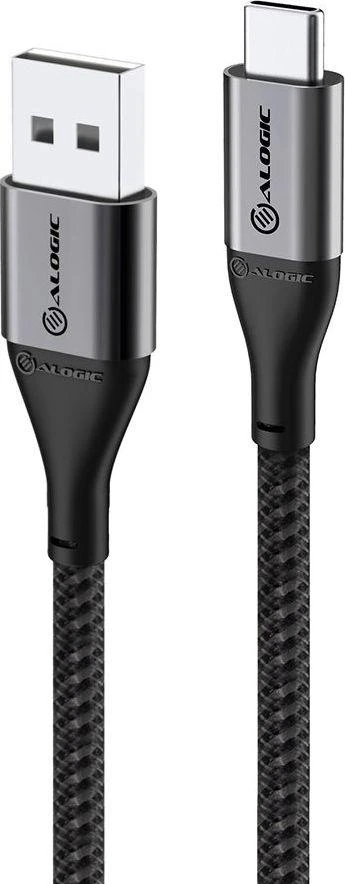 Kabelis USB Alogic USB-A - USB-C 0,3 m Pilka (ULCA2030-SGR)