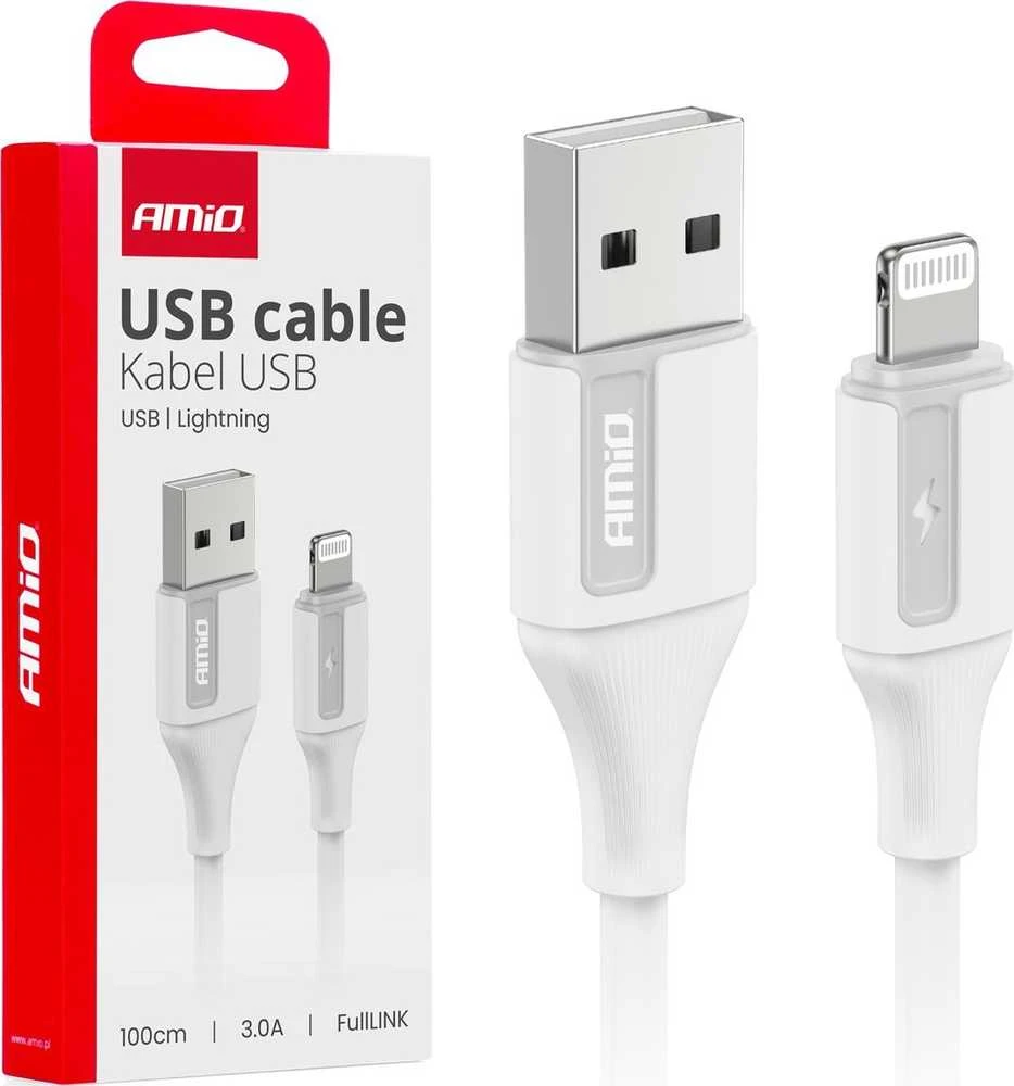 USB-A į „Lightning“ kabelis iPhone 3A 100 cm FullLINK AMIO-03919