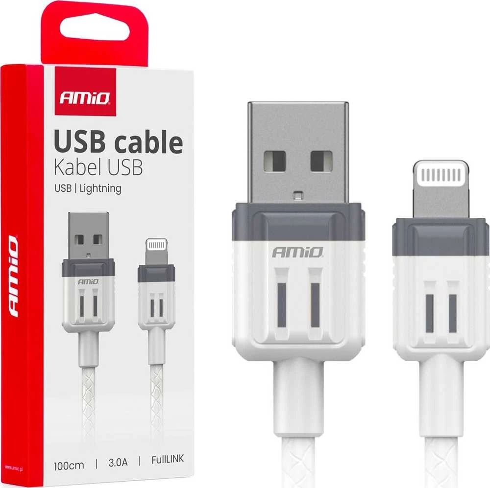 USB-A į „Lightning“ kabelis iPhone 3A 100 cm FullLINK AMIO-03907