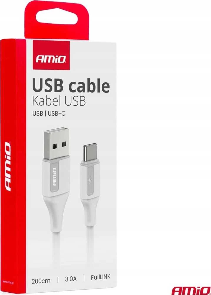 USB-A į USB-C kabelis 3A 200 cm FullLINK AMIO-03918