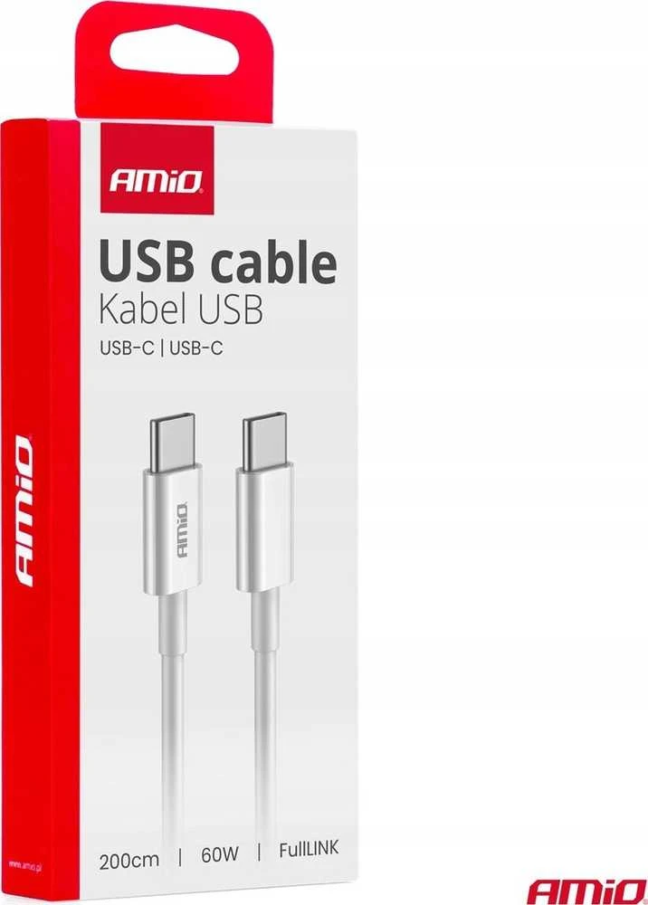 USB-C – USB-C kabelis 60W 200cm FullLINK AMIO-03897