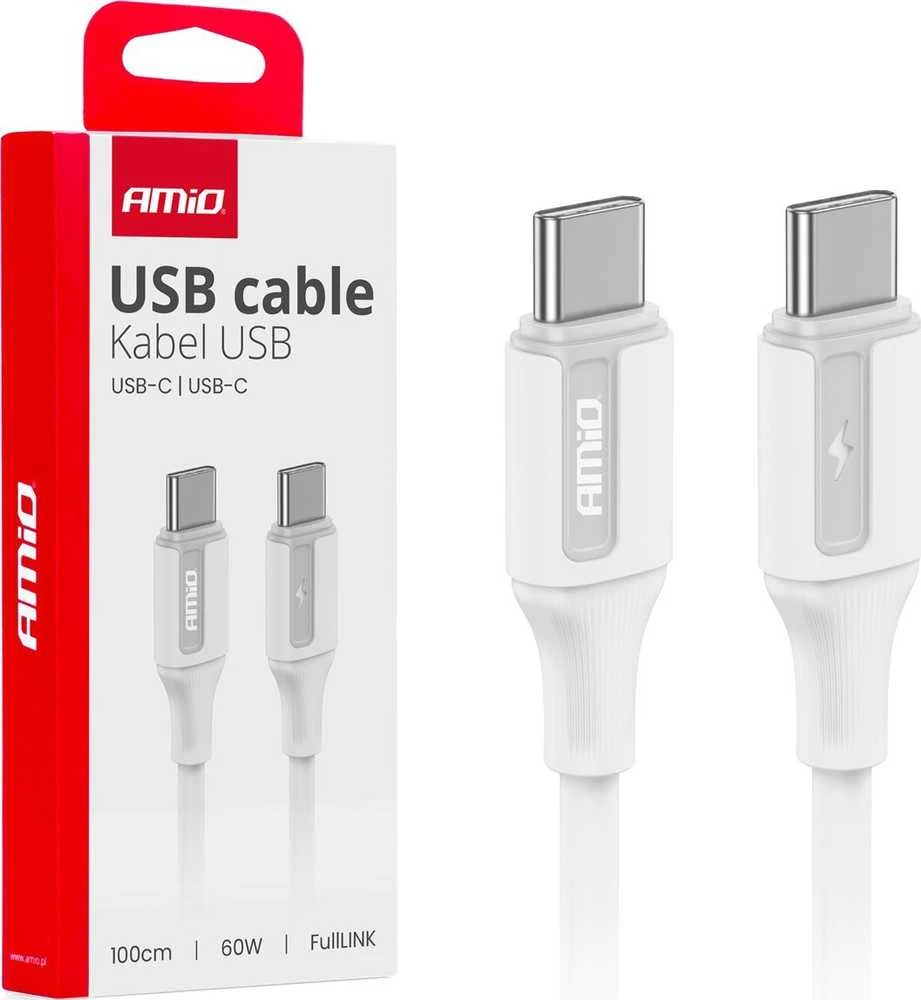 USB-C į USB-C kabelis 60W 100 cm FullLINK AMIO-03920