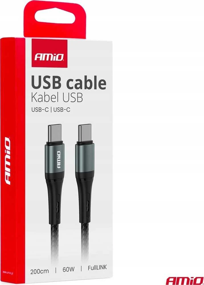 USB-C į USB-C kabelis 60W 200 cm FullLINK AMIO-03915