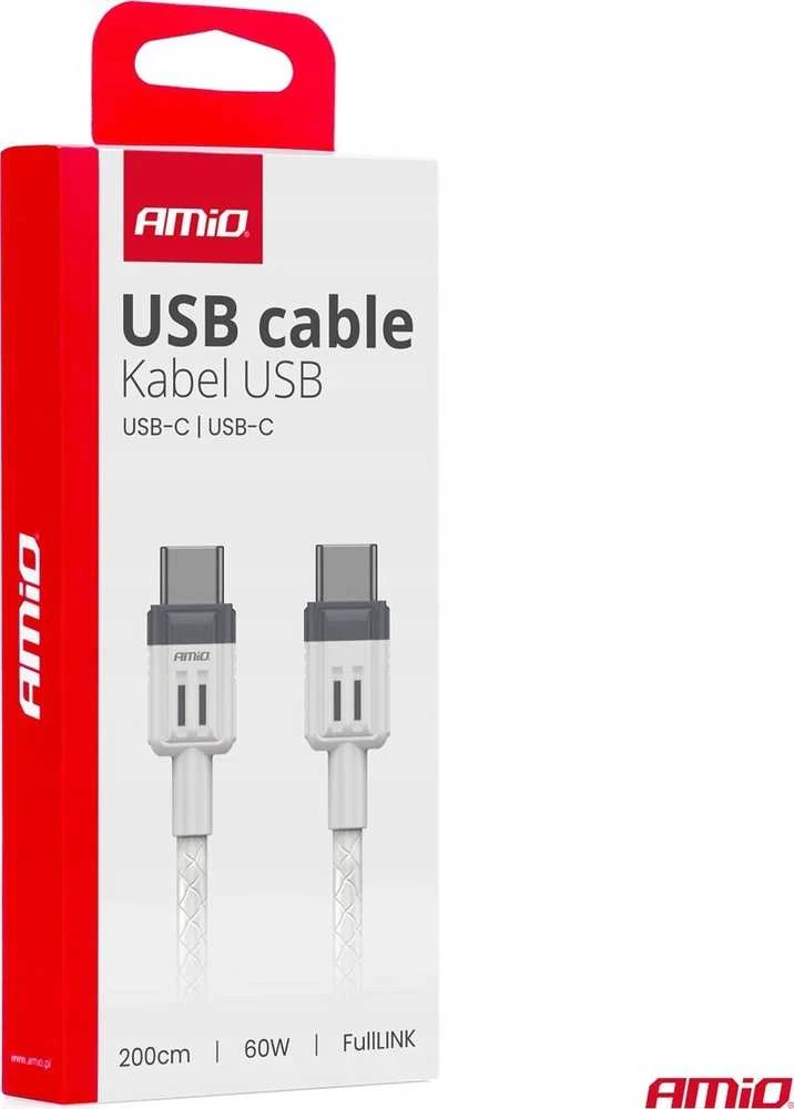 USB-C – USB-C kabelis 60W 200cm FullLINK AMIO-03909