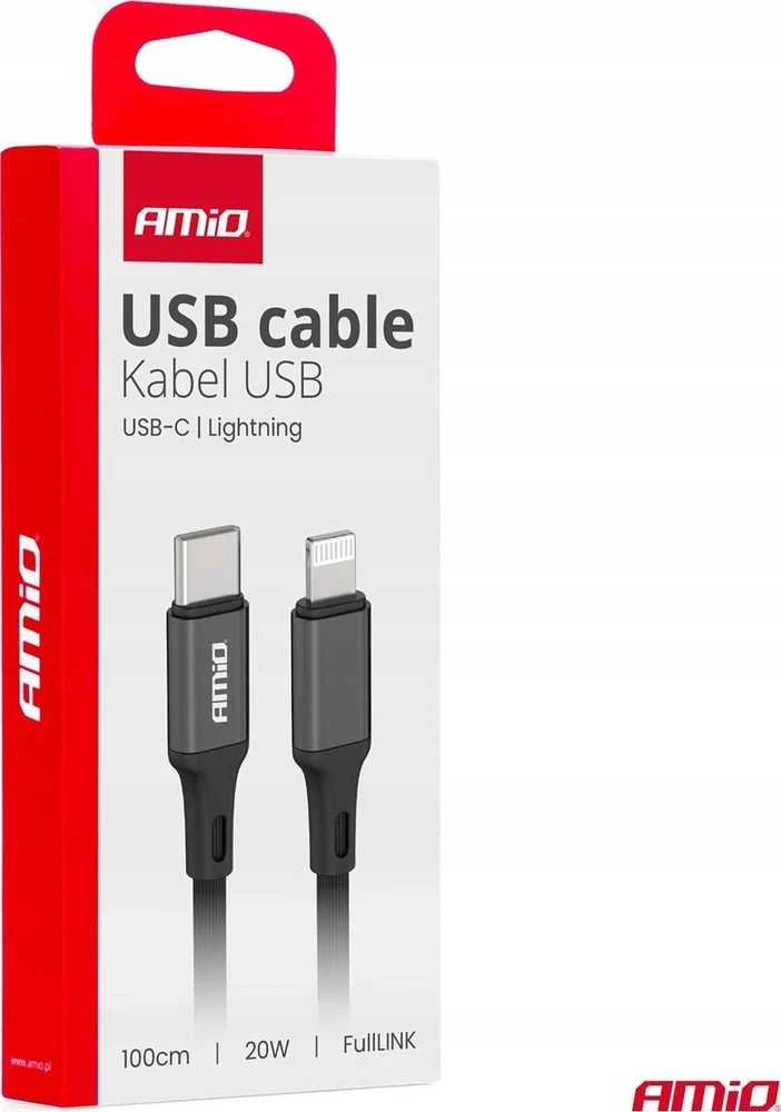 USB-C – Lightning kabelis PD 20W 100 cm FullLINK AMIO-03904