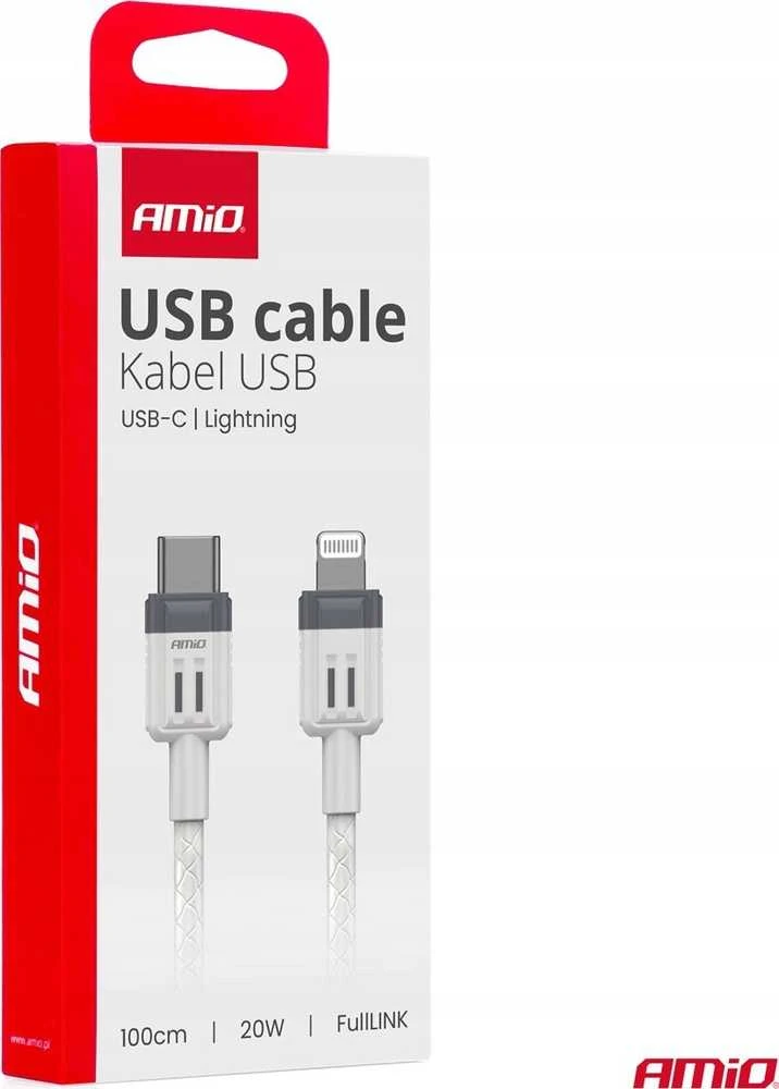 USB-C į „Lightning“ iPhone kabelis 20W 100 cm FullLINK AMIO-03910
