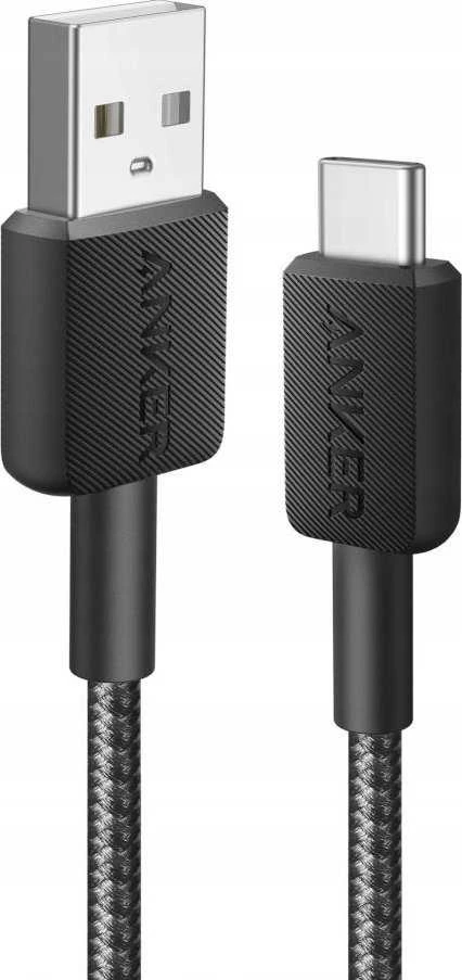 Anker 322 Braided Nylon Cable, Juodas | A81H5G11 | USB-A to USB-C