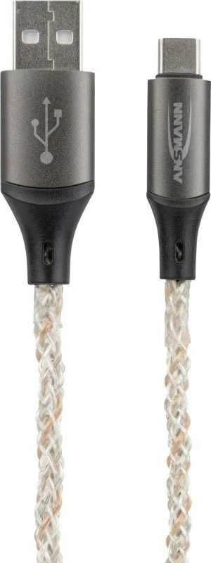 Ansmann USB-A / USB-C laidas su LED apšvietimu 100 cm 1700-0158